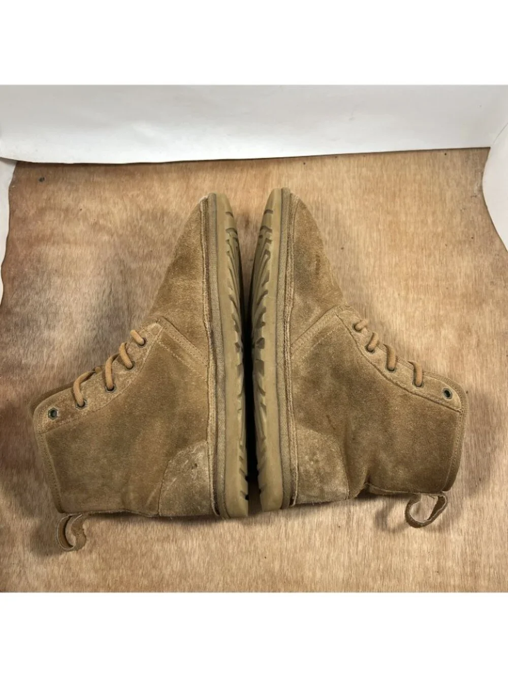 Ugg Harkley Men's Size 8 Shearling Ankle Boots Chukka Chestnut Tan 1016472
